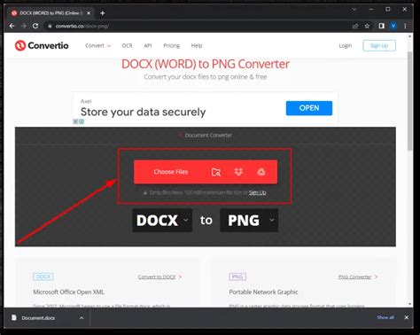 DOCX (WORD) to PNG (Online & Free) — Convertio.